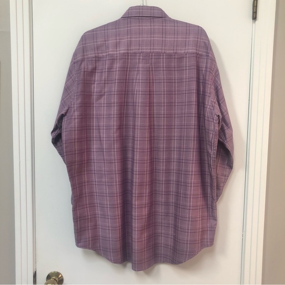 Bobby Jones lavender plaid  shirt size size L woven in Italy 100% cotton EUC - Picture 3 of 9